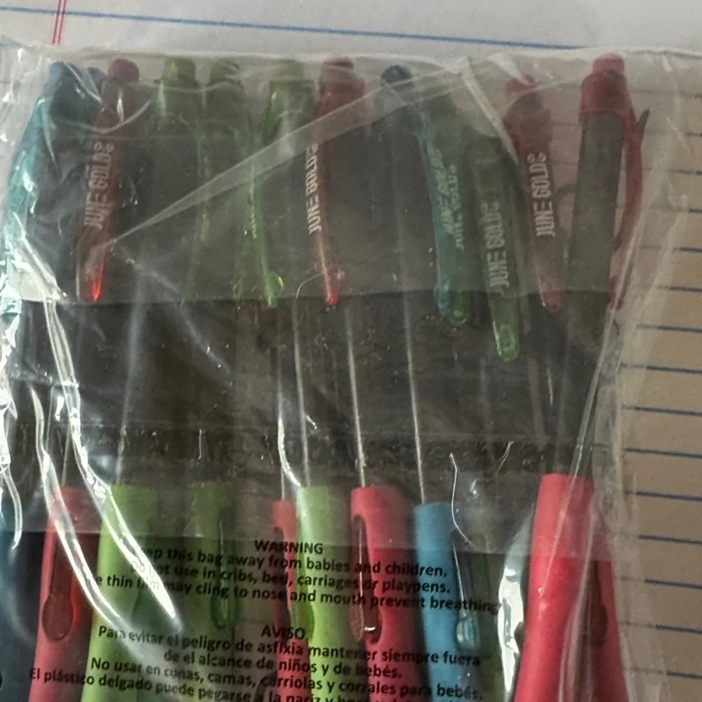 ★ Pack of 6 Blue & Red Gel Pens Smooth Writing School Office Supplies
